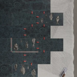 Blue Malachite Porcelain Pool Tile