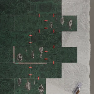 Green Malachite Porcelain Pool Tile