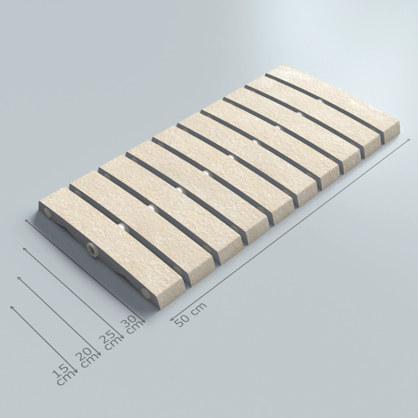 Pool Garden Beige Flex Porcelain Pool Grate 01