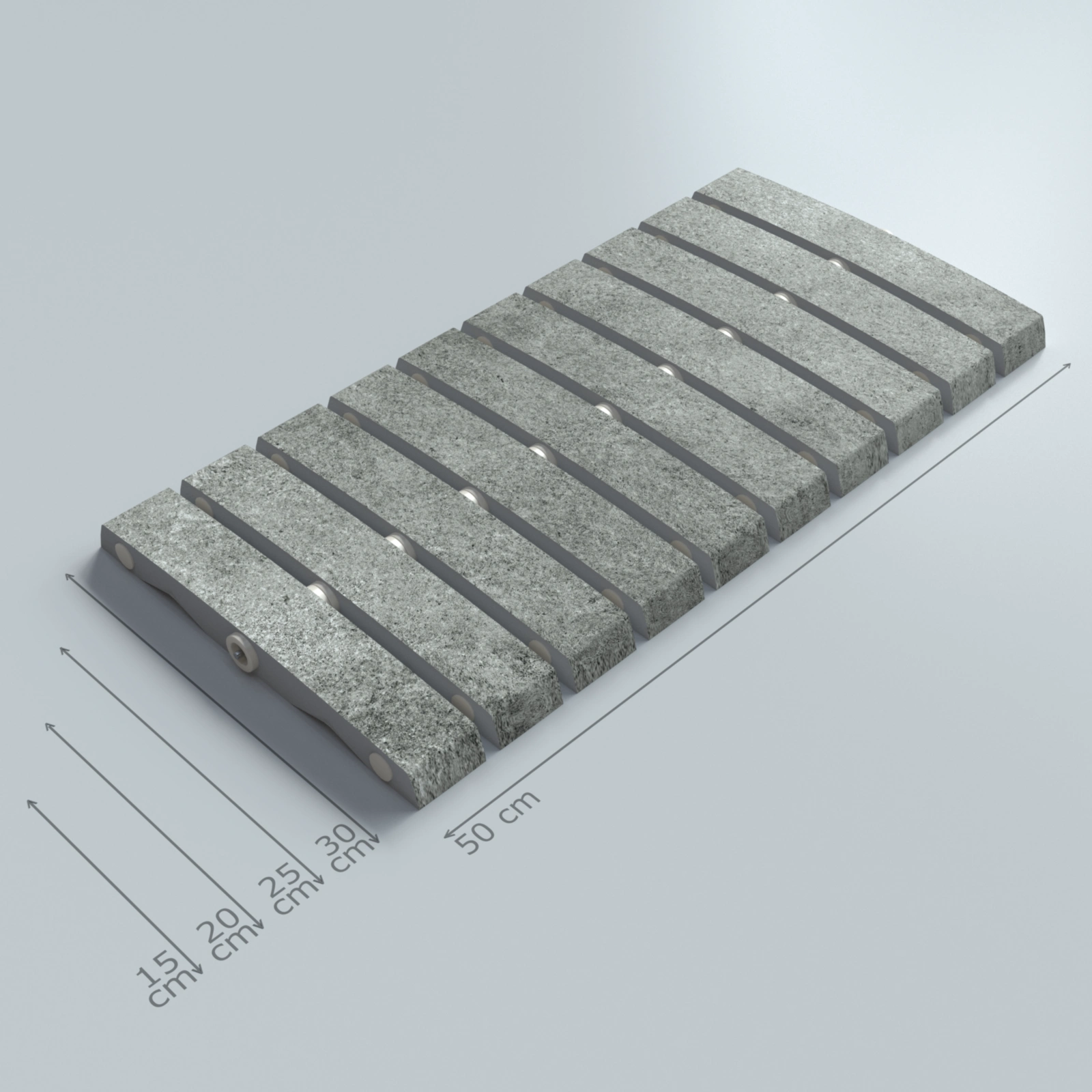 Poolgarden Garden Grey Flex Porcelain Pool Grate 01