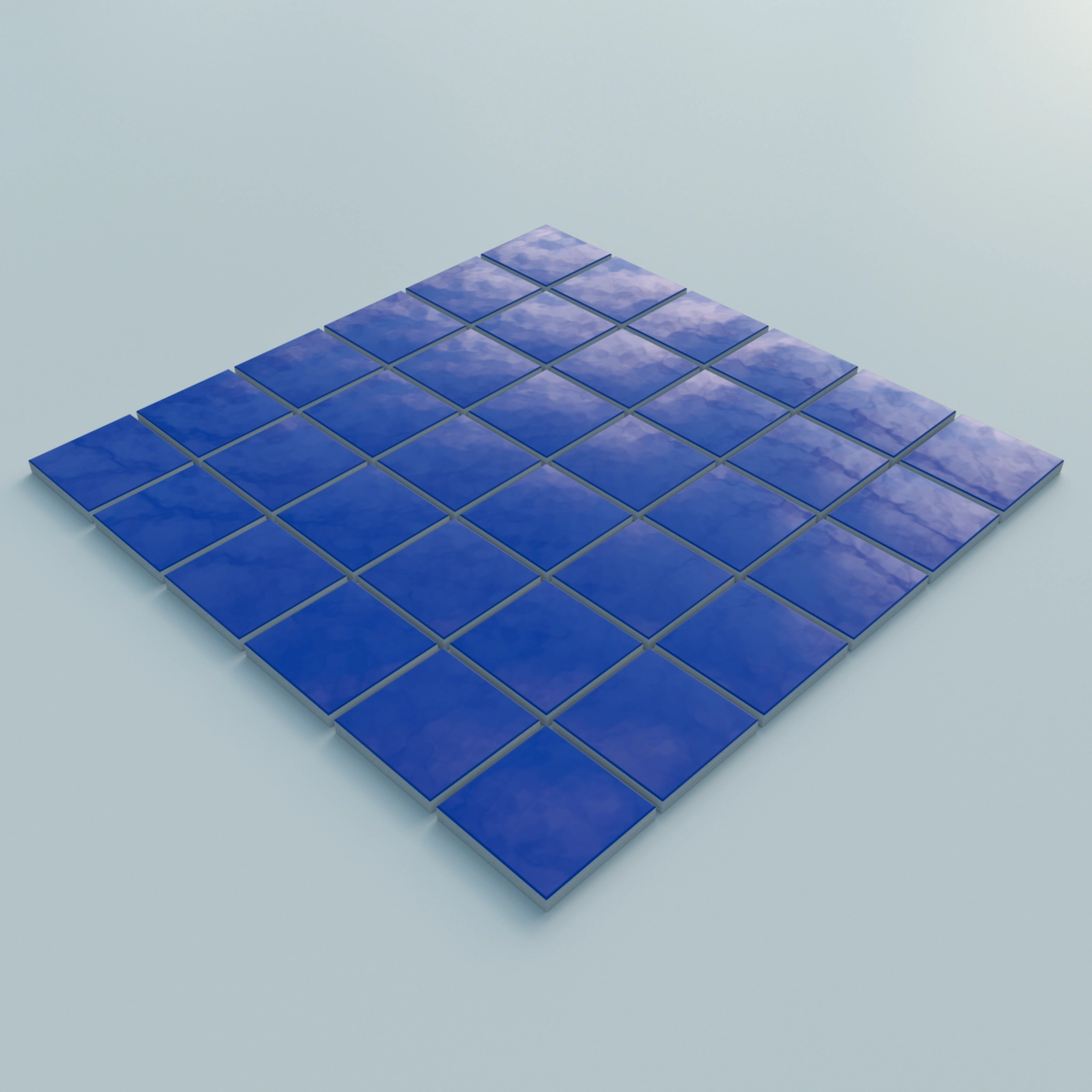 Porselen Koyu Mavi Mozaik