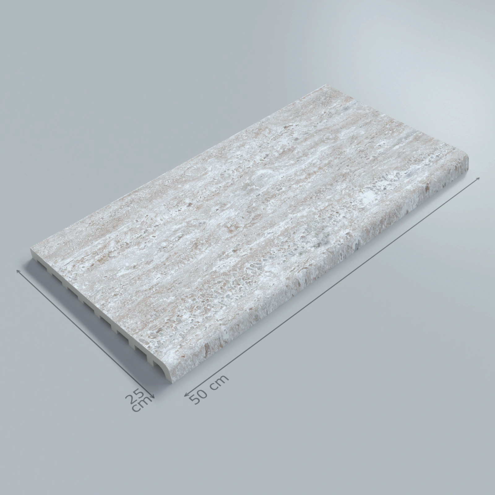 Silver Traverten Flat Porselen Havuz Tutamagi 01