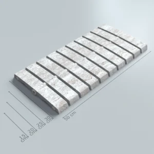 Silver Traverten Porcelain Flex Grate 01