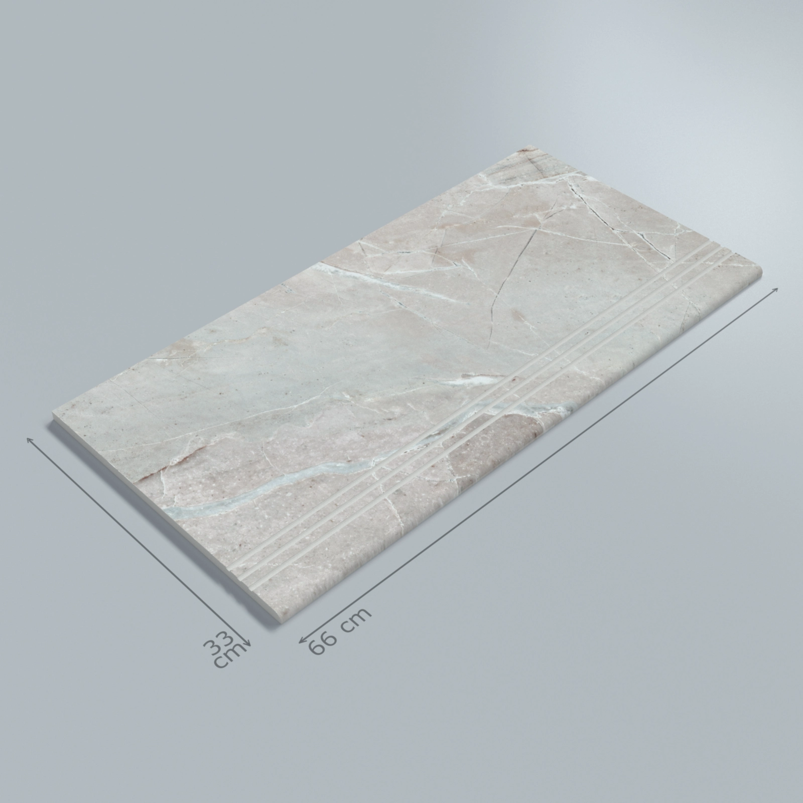 Beige Stone Porselen Merdiven Kaymazı