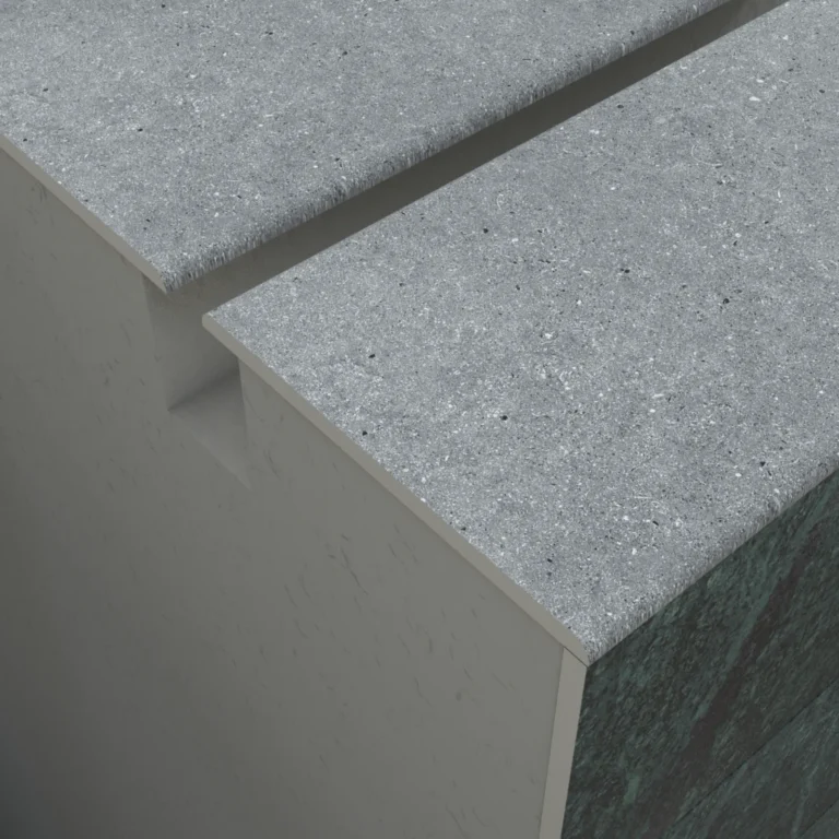 Cement Grey Linear Overflow Porcelain Pool Coping 02