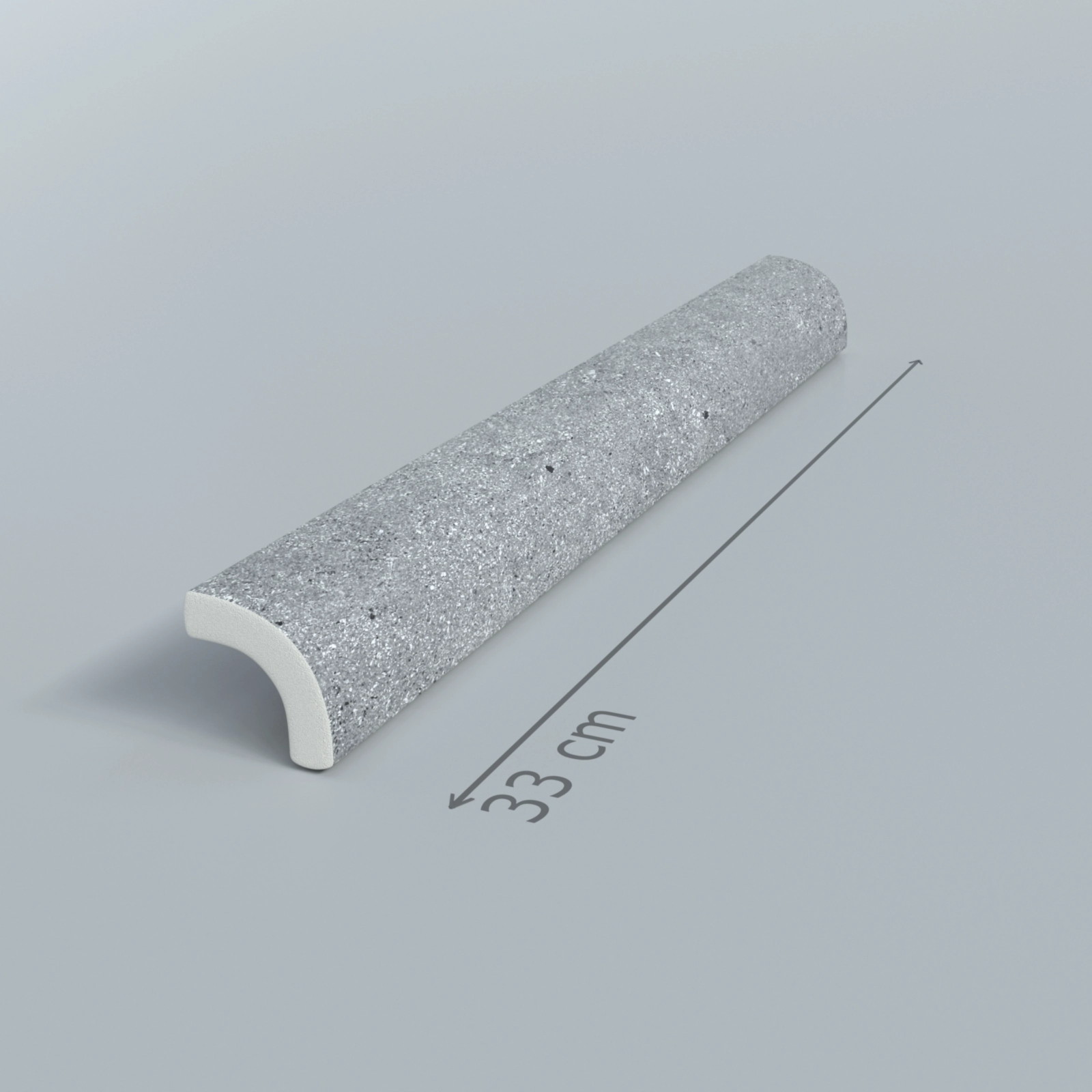 Cement Grey Porselen Dışbükey