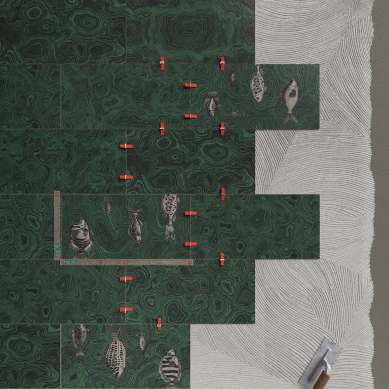 Green Malachite Porcelain Pool Tile